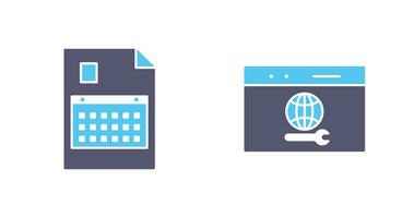 content planning and web support  Icon vector