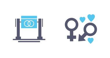 Wedding and Genders Icon vector