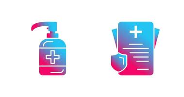 Sanitizer and Receipt Icon vector