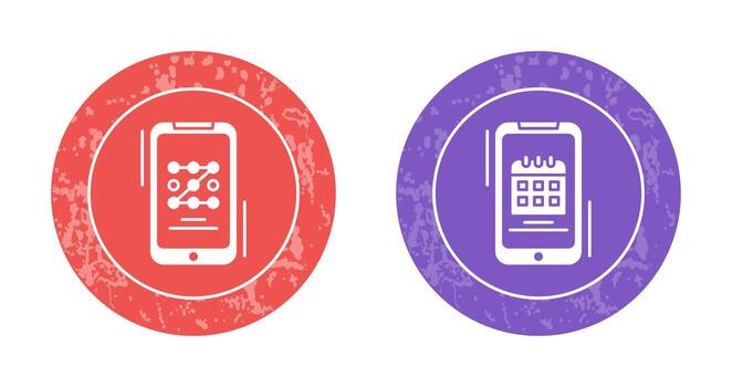 modelo código y calendario icono vector