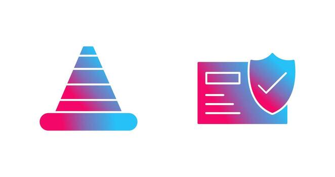 Traffic Cone and Security Icon vector