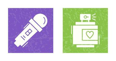 Microphone and Perfume Icon vector