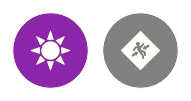 UV radiation and crush zone  Icon vector