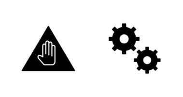 configurations and warning Icon vector