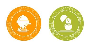 Barbecue and Chick Icon vector