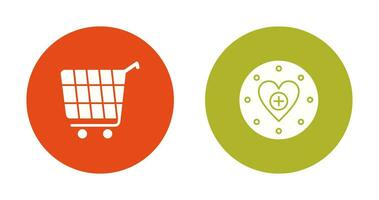 Shopping Cart and Wishlist Icon vector