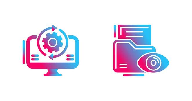 Synchronization and Data Visualization Icon vector