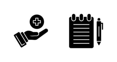 Care and Notepad Icon vector