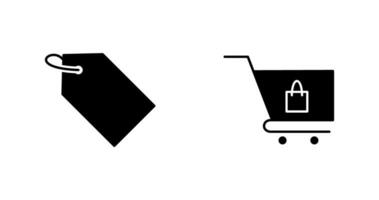 tag and cart  Icon vector