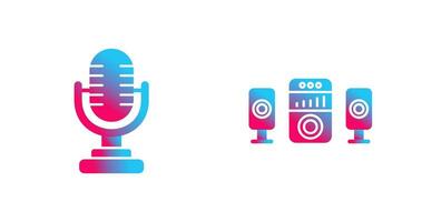 Microphone and Sound System Icon vector