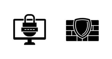 Password and Firewall Icon vector