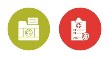 Folder and Health Protection Icon vector