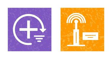 Add and Signal Icon vector