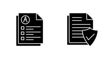 Exam and Valid Document Icon vector