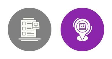 Wish List and Shop Location Icon vector