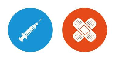 Syringe and Bandages Icon vector