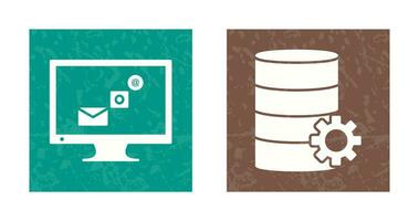 digital marketing and database management Icon vector