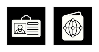 Criminal Card and Passport Icon vector