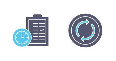 Time Planing and Loop Icon vector