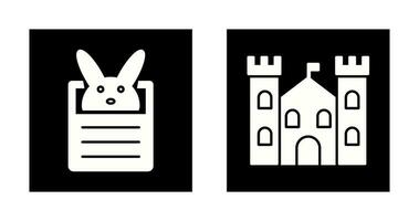 Bunny and Castle Icon vector