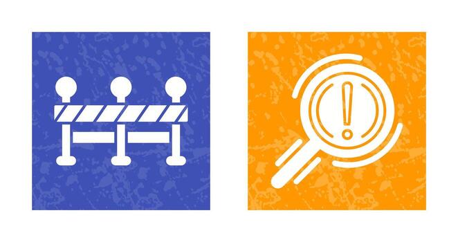 Roadblock and Problem Icon vector