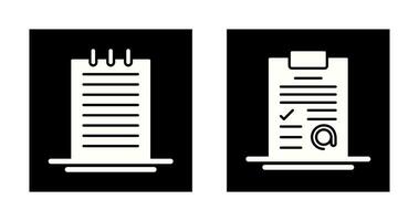 Notes and AT Sign Icon vector