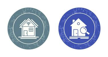 Search and Smart Home Icon vector