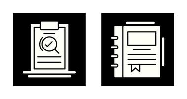 Search and Spring Notebook Icon vector