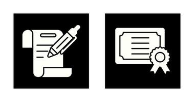 Contract and Certificate Icon vector