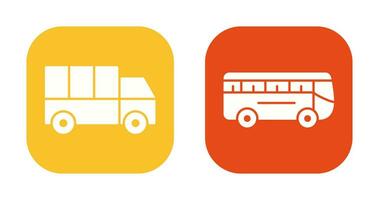 Truck and Bus Icon vector