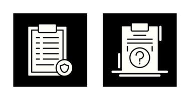 List Protection and Question Icon vector