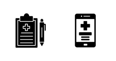 Medical Record and Medical App Icon vector