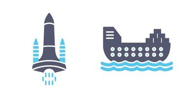 Space Shuttle and Cargo Icon vector