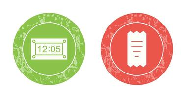 timer and receipt Icon vector