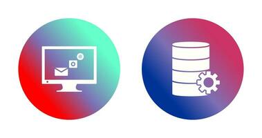 digital márketing y base de datos administración icono vector