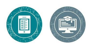 Online Test and Online Learning Icon vector