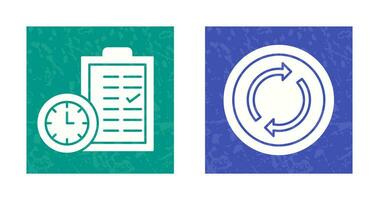 Time Planing and Loop Icon vector