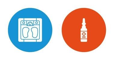 Weighing Scale and Nasal Icon vector