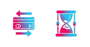 Transaction and Hourglass Icon vector