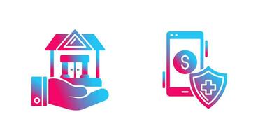 House and Smartphone Icon vector