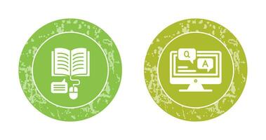 Online Learning and Faq Icon vector
