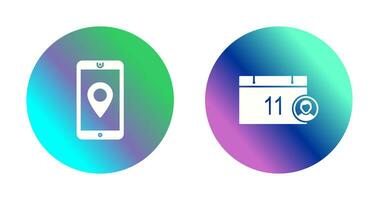 gps service and event management Icon vector