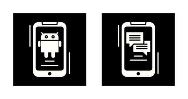 Android and Text Icon vector