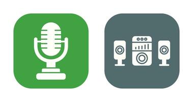 Microphone and Sound System Icon vector