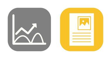 trend in graph and picture attachemnet  Icon vector