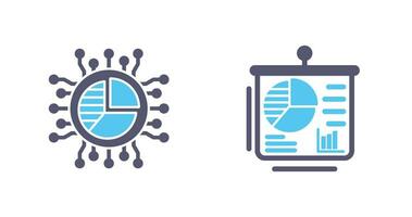tarta gráfico y presentación icono vector