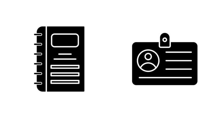 Notebook and CardSnack and Money Icon