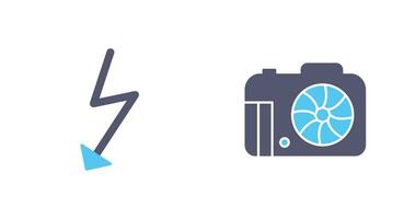 flash and camera Icon vector