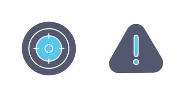 Target and Warning Icon vector