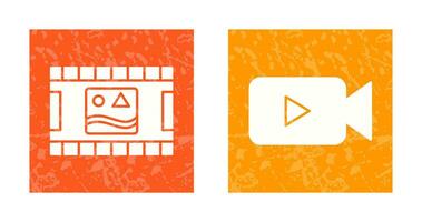 pictures reel and video Icon vector